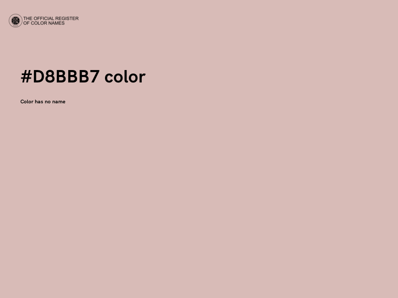 #D8BBB7 color image