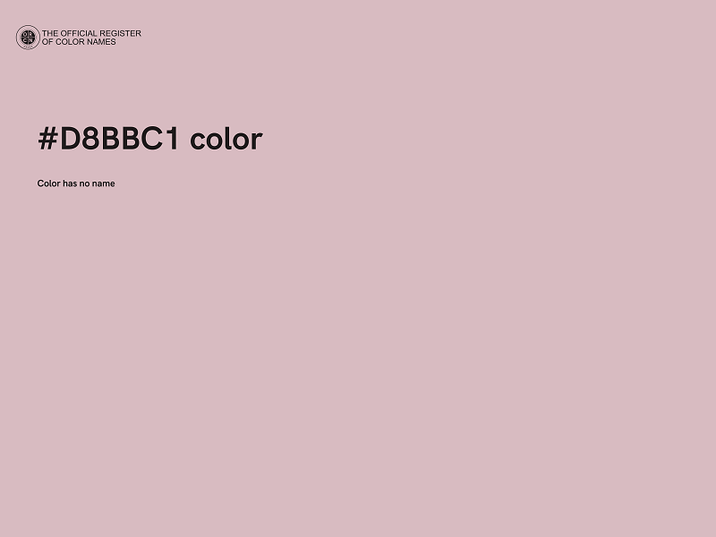 #D8BBC1 color image