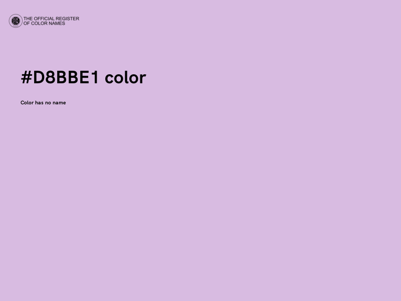 #D8BBE1 color image