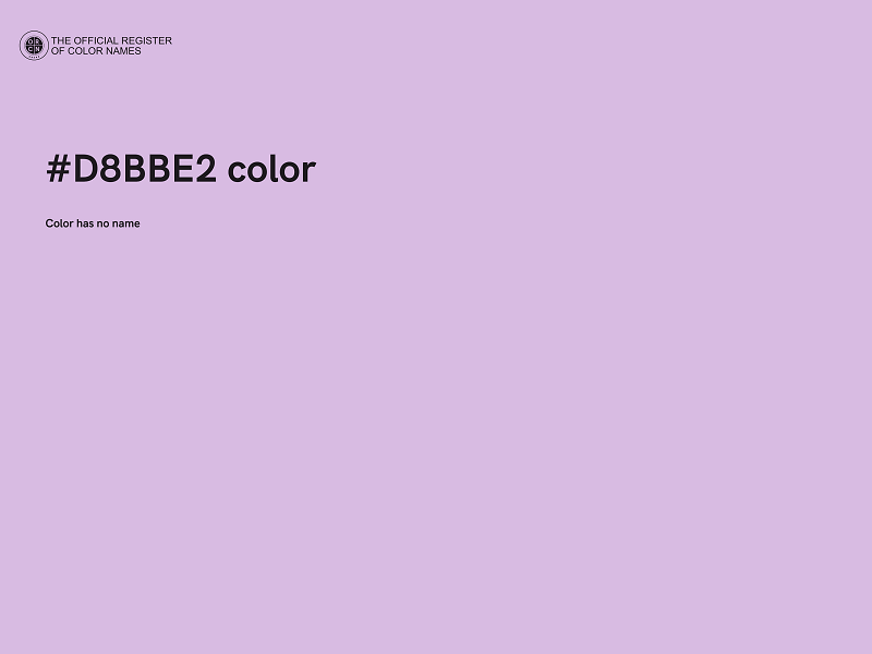 #D8BBE2 color image