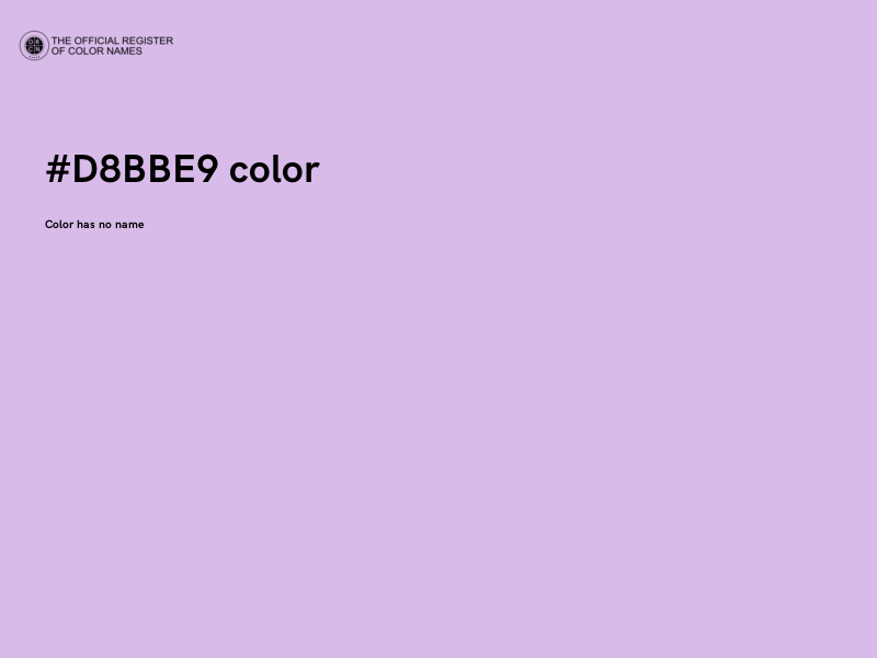#D8BBE9 color image