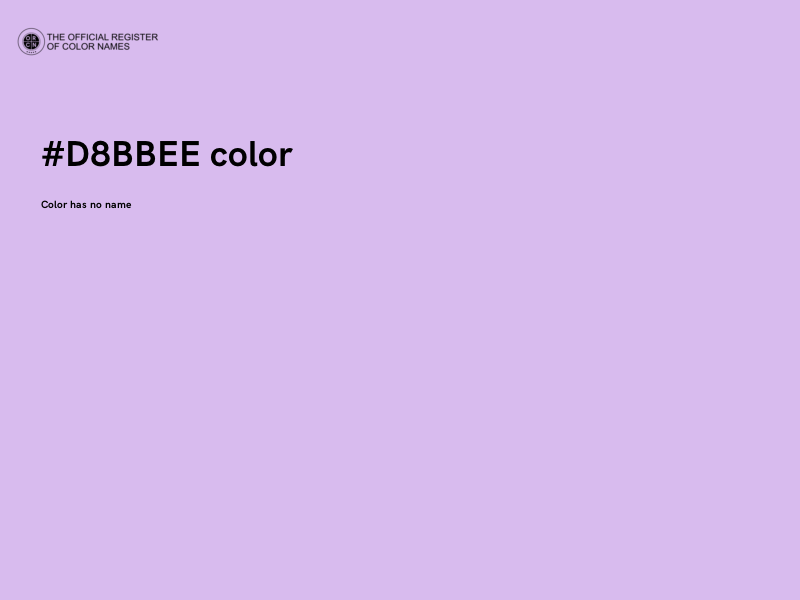 #D8BBEE color image