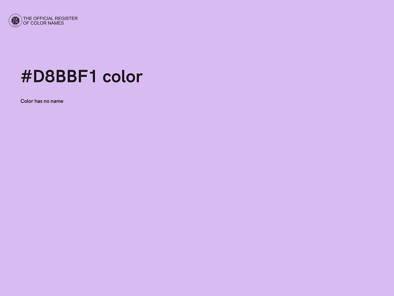 #D8BBF1 color image