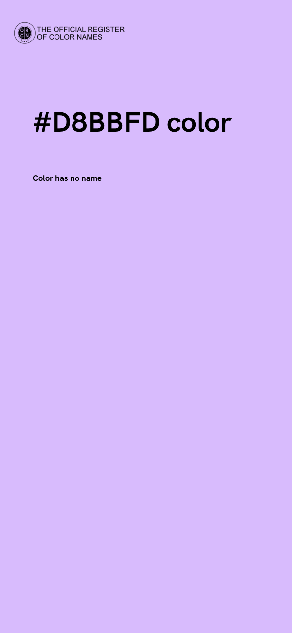 #D8BBFD color image