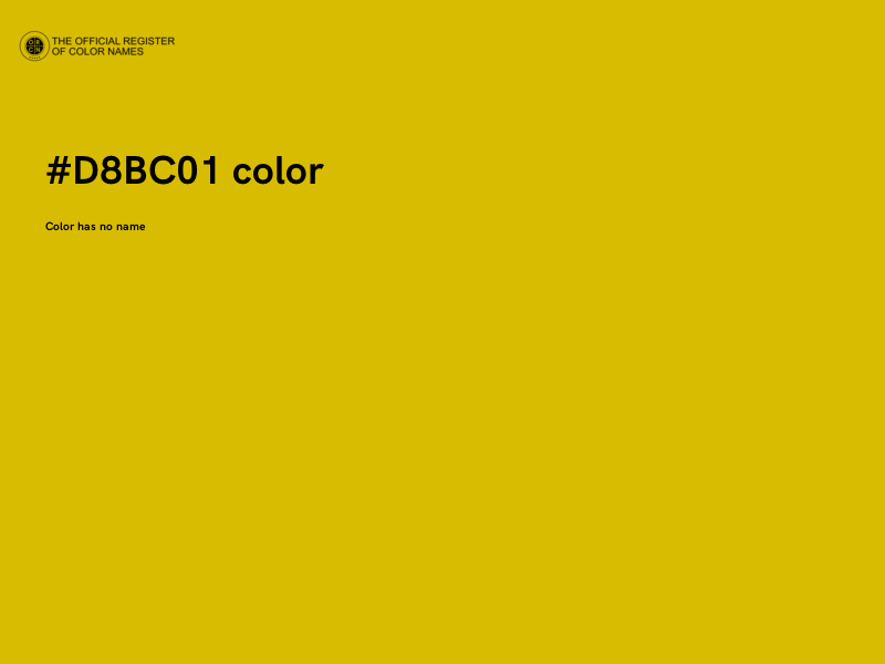 #D8BC01 color image
