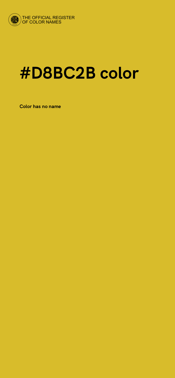 #D8BC2B color image
