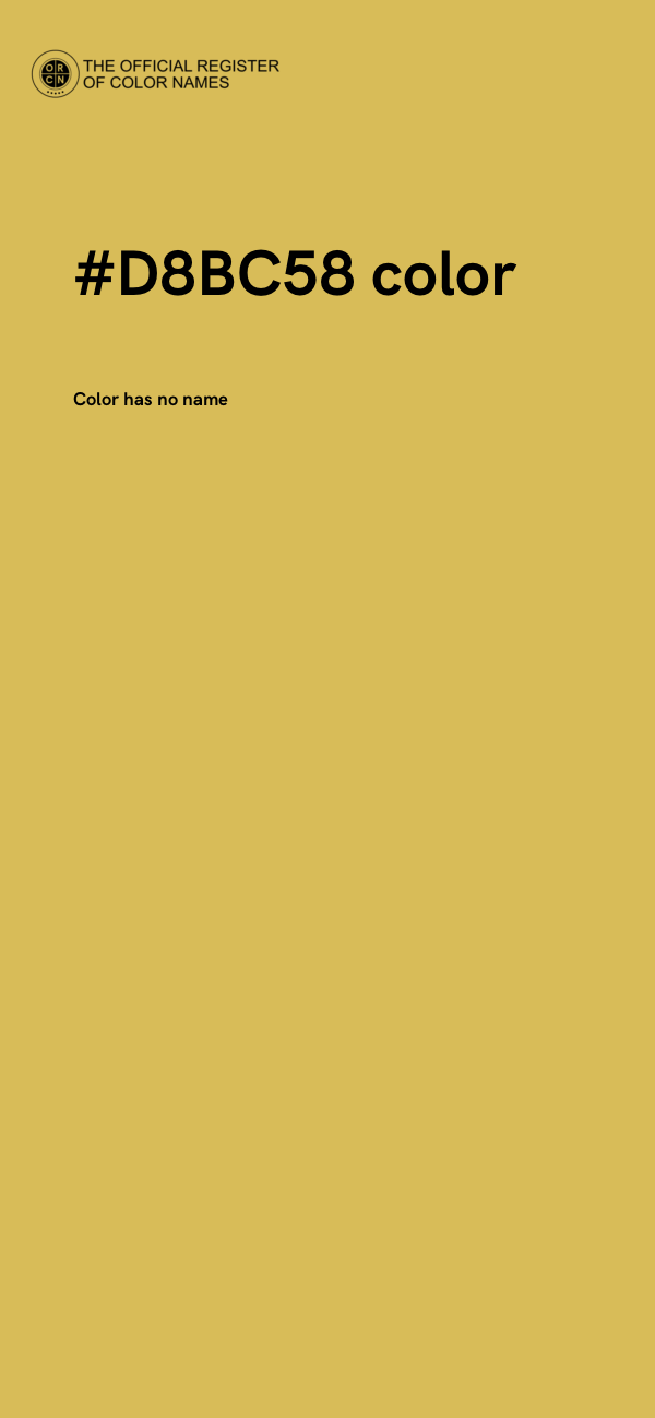 #D8BC58 color image
