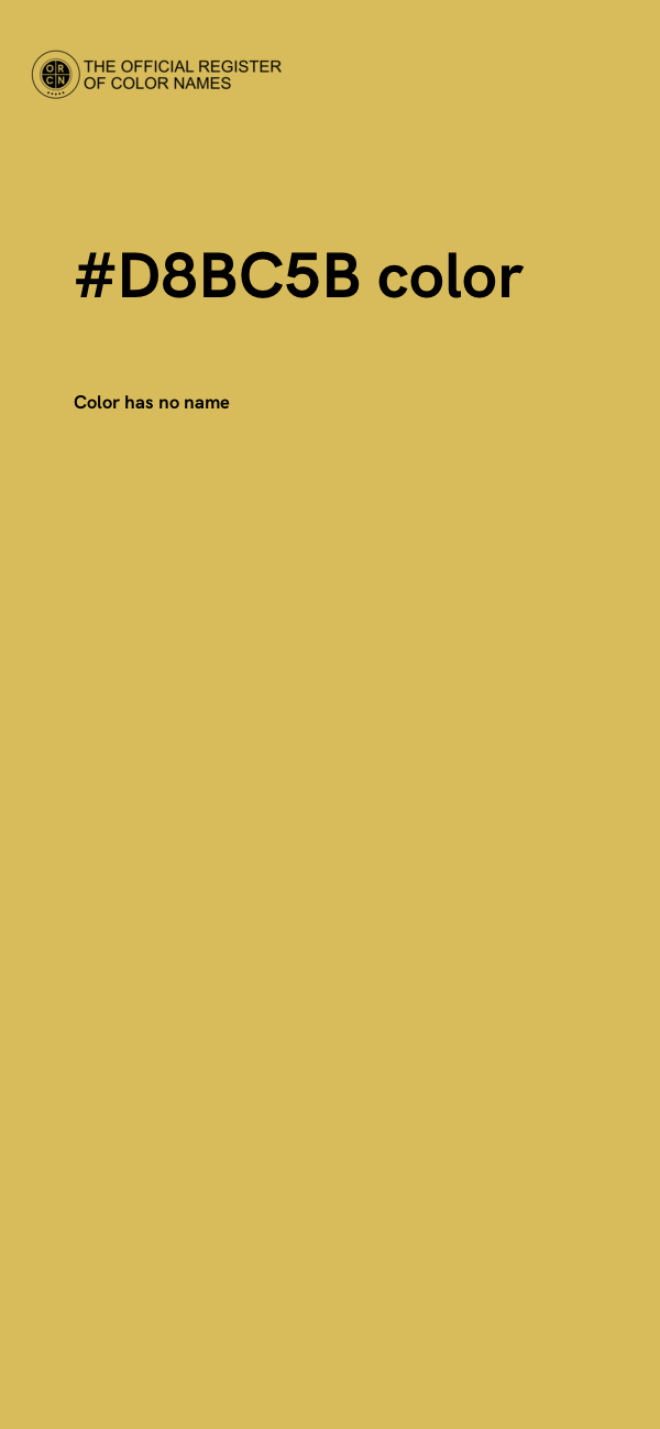 #D8BC5B color image