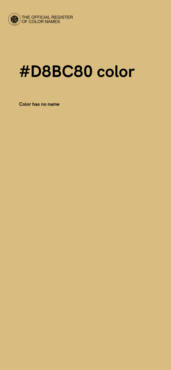 #D8BC80 color image