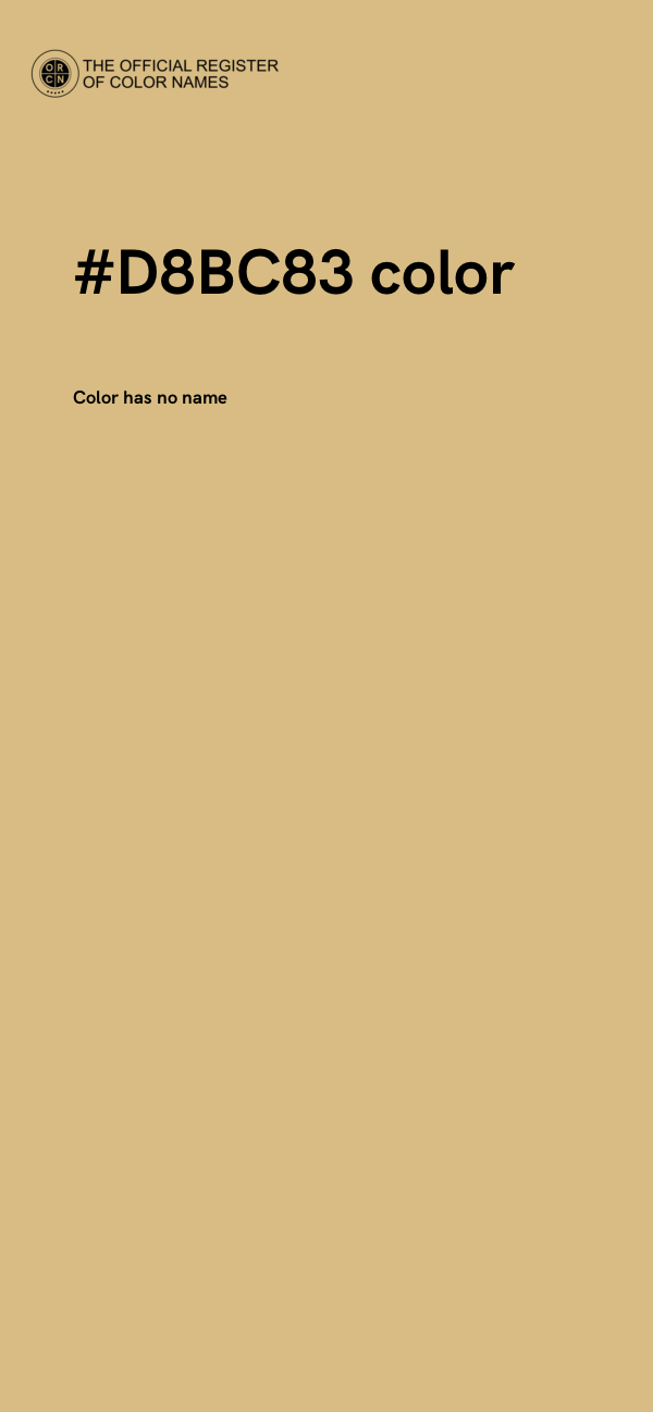#D8BC83 color image