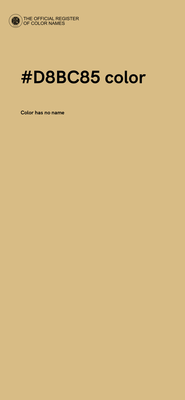 #D8BC85 color image