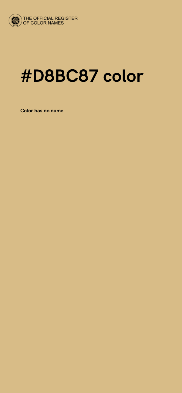 #D8BC87 color image