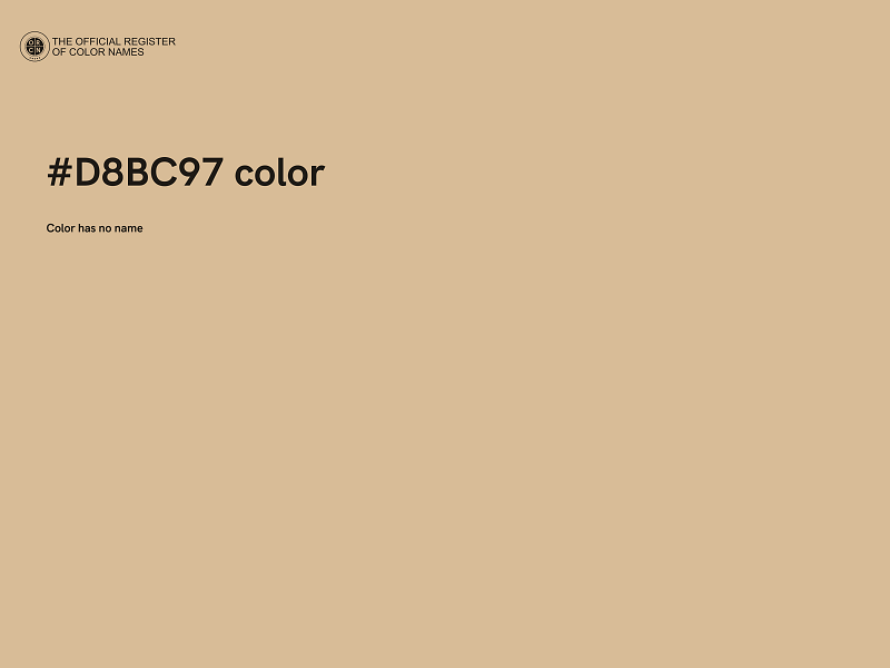 #D8BC97 color image