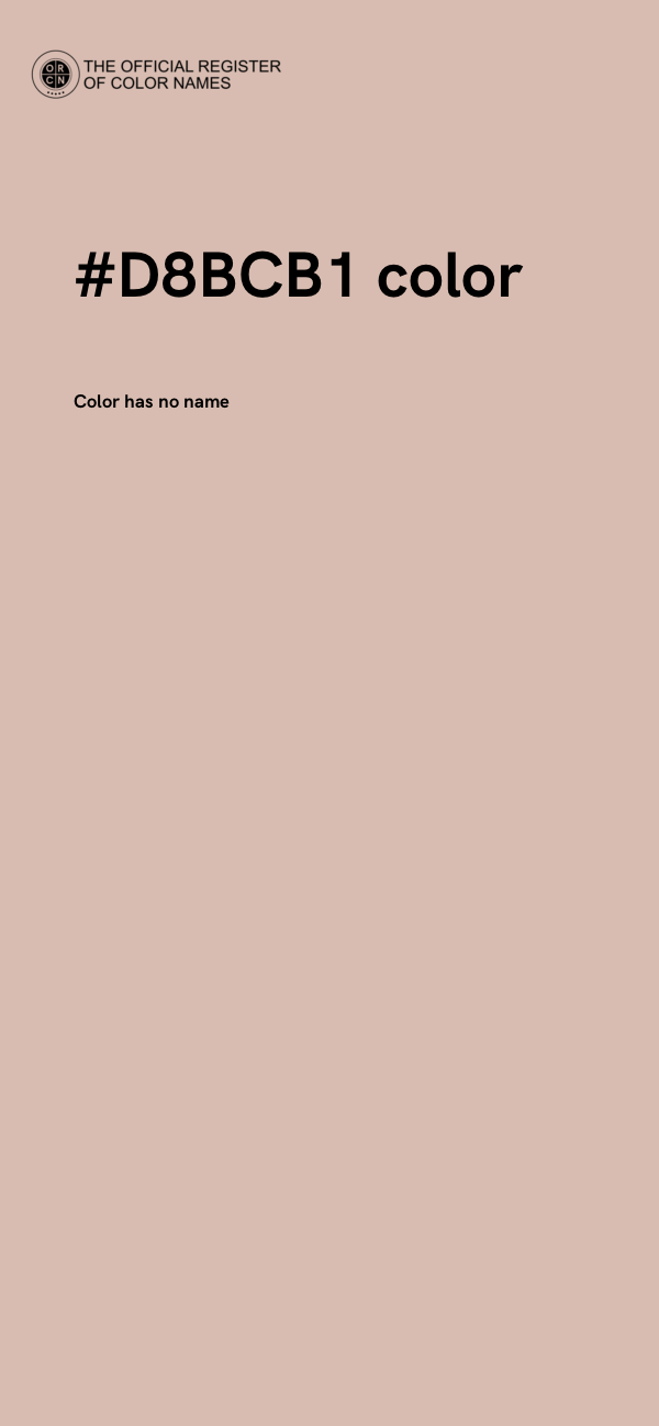#D8BCB1 color image