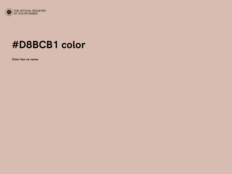 #D8BCB1 color image