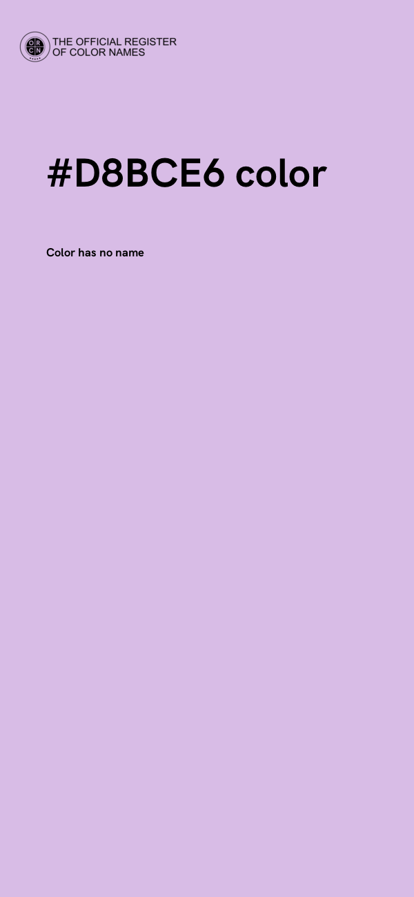 #D8BCE6 color image