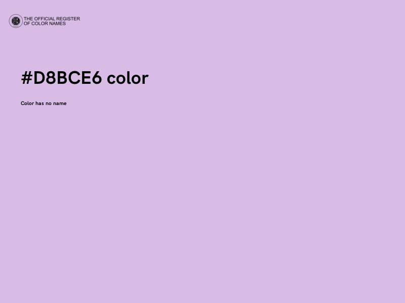 #D8BCE6 color image