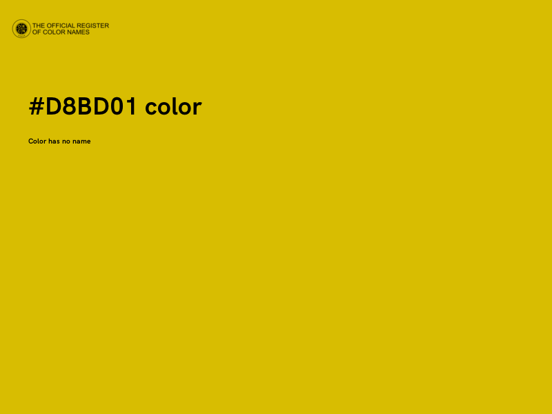 #D8BD01 color image