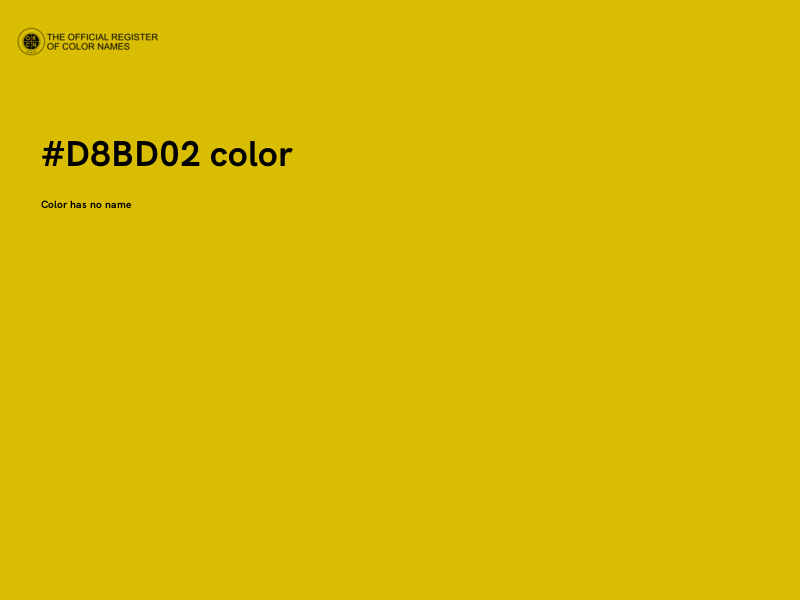 #D8BD02 color image
