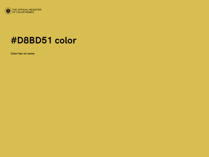 #D8BD51 color image