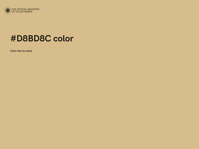 #D8BD8C color image