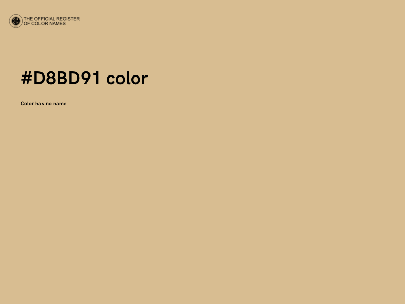 #D8BD91 color image