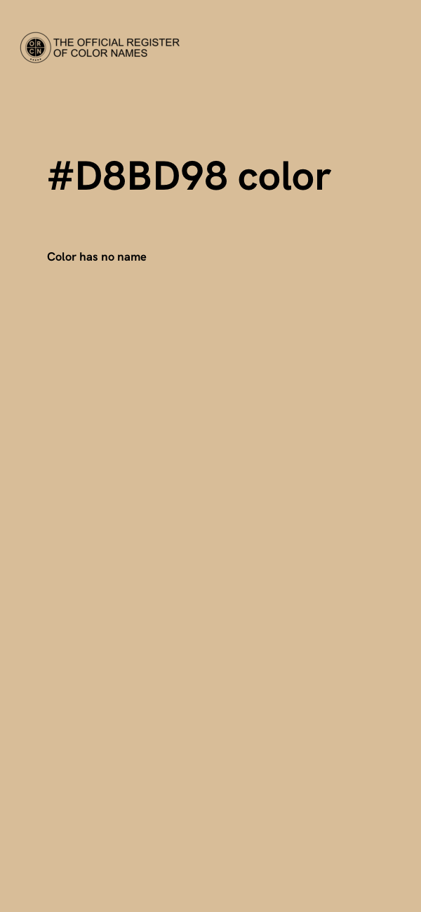 #D8BD98 color image