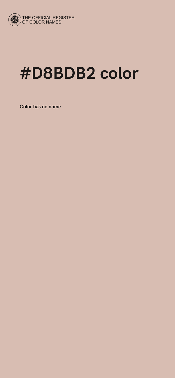 #D8BDB2 color image
