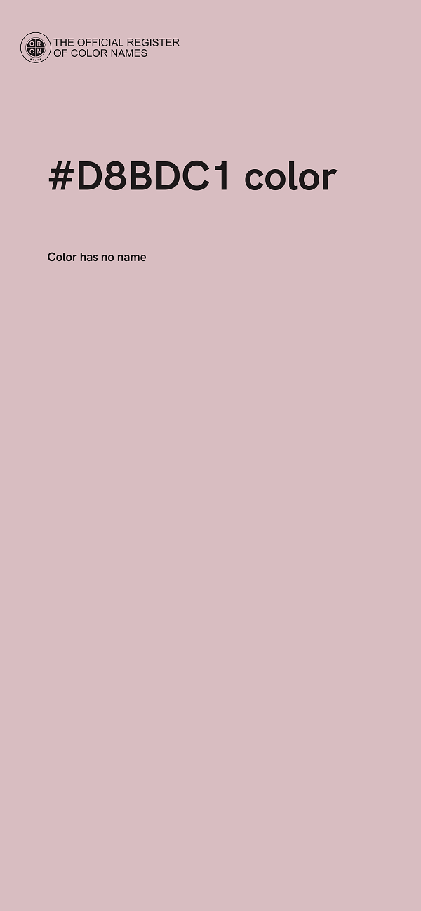 #D8BDC1 color image