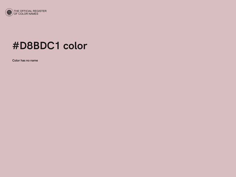 #D8BDC1 color image