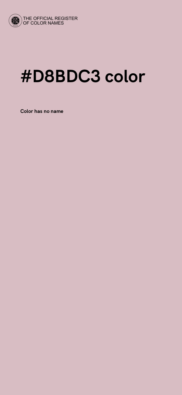 #D8BDC3 color image