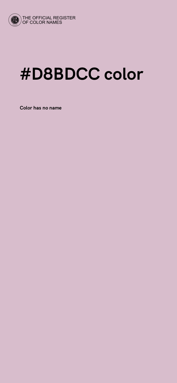 #D8BDCC color image
