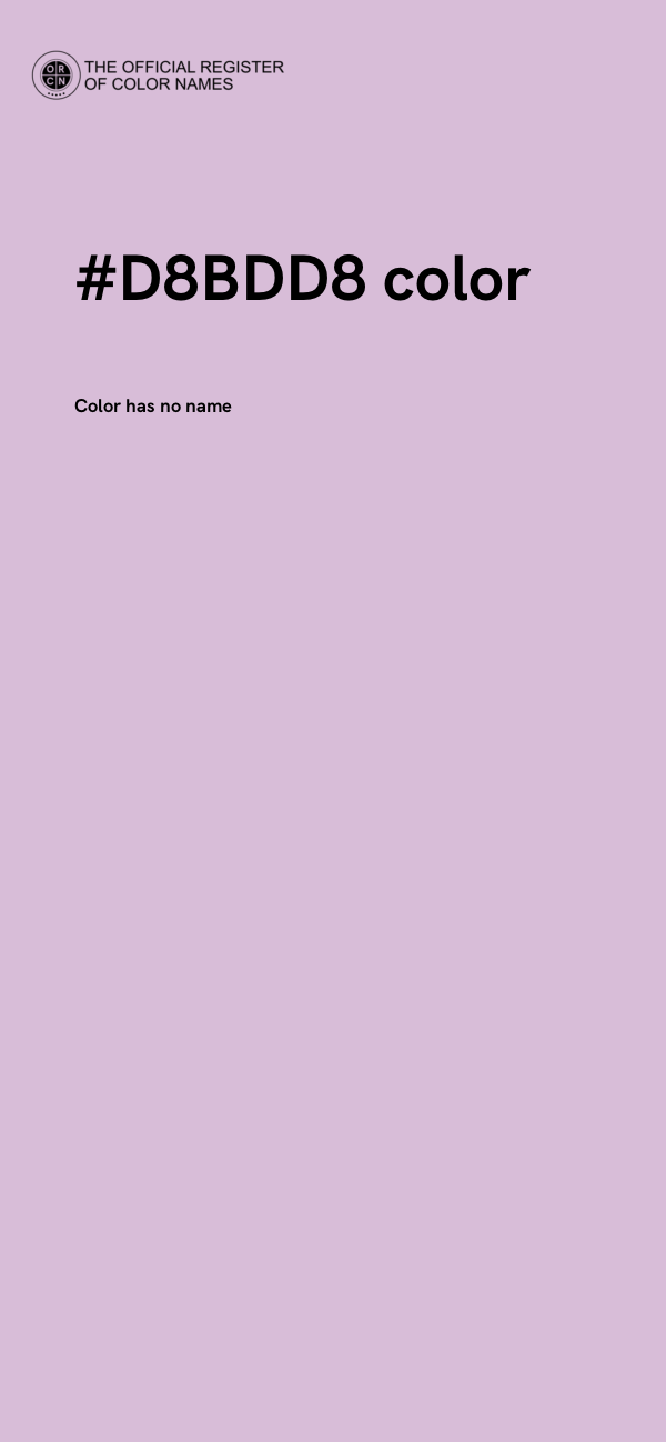 #D8BDD8 color image