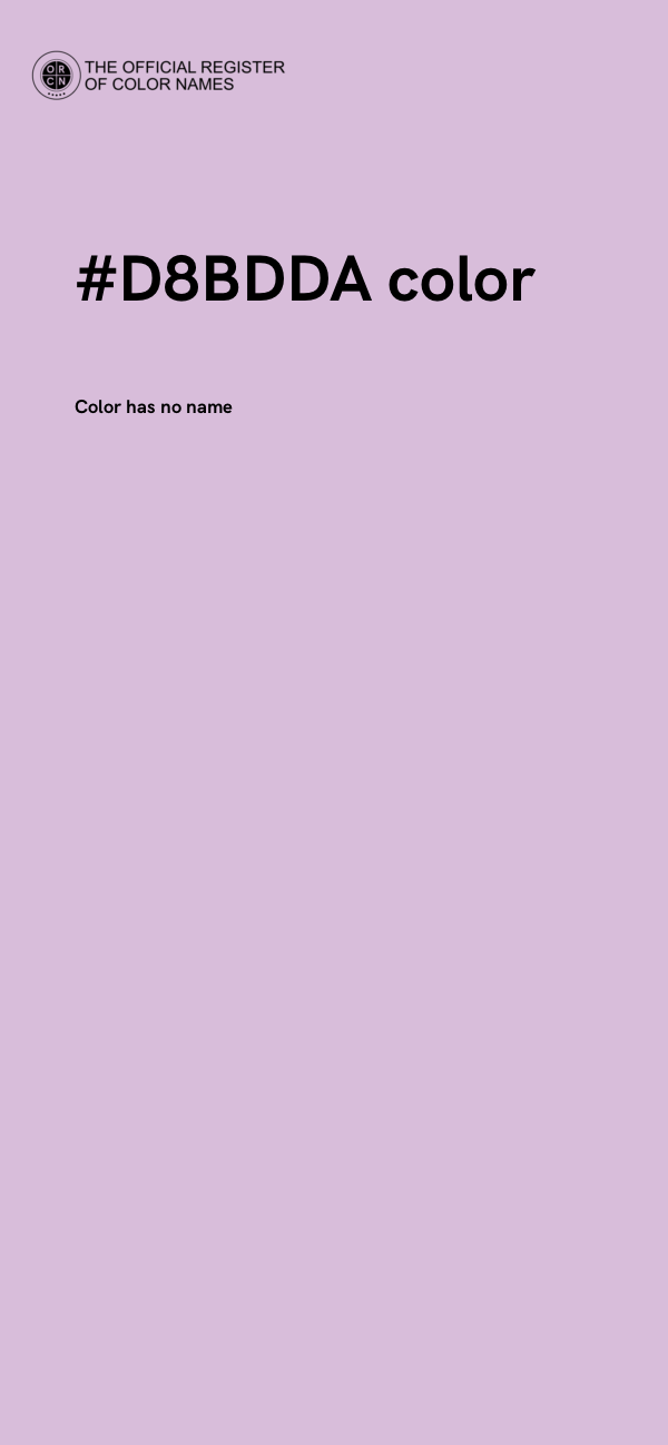 #D8BDDA color image