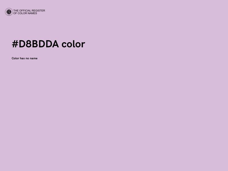 #D8BDDA color image