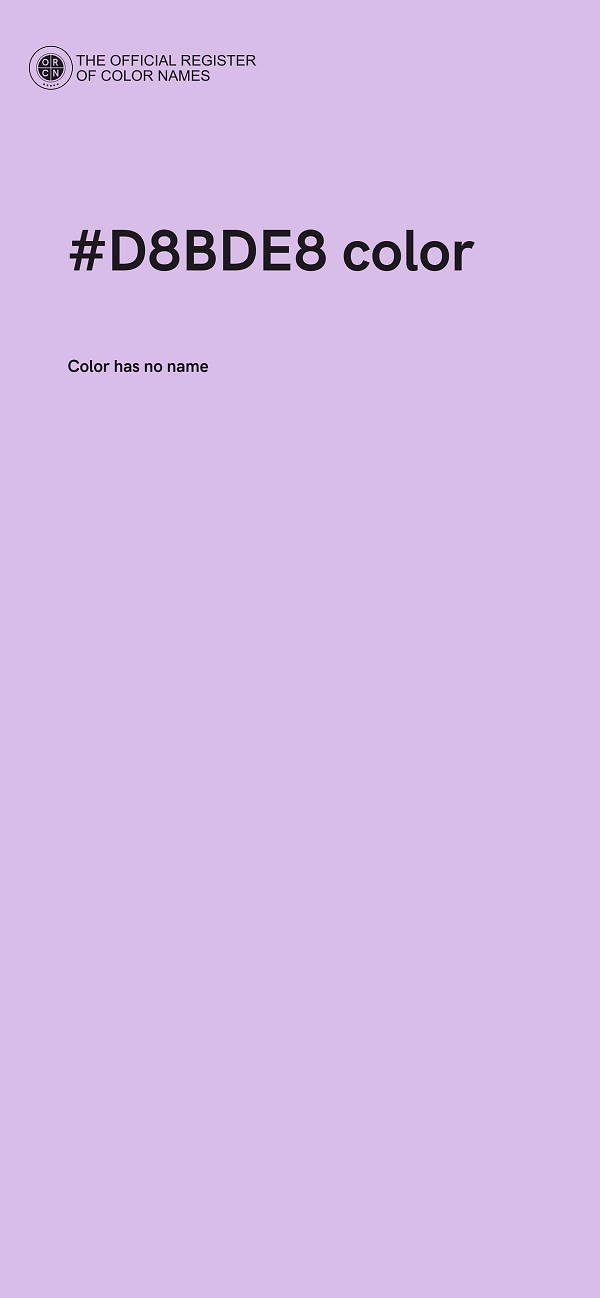 #D8BDE8 color image