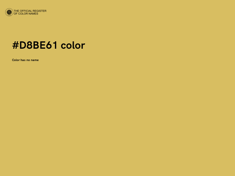#D8BE61 color image