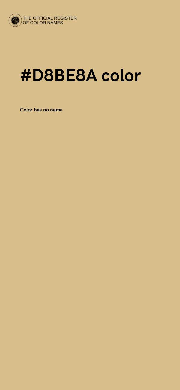 #D8BE8A color image