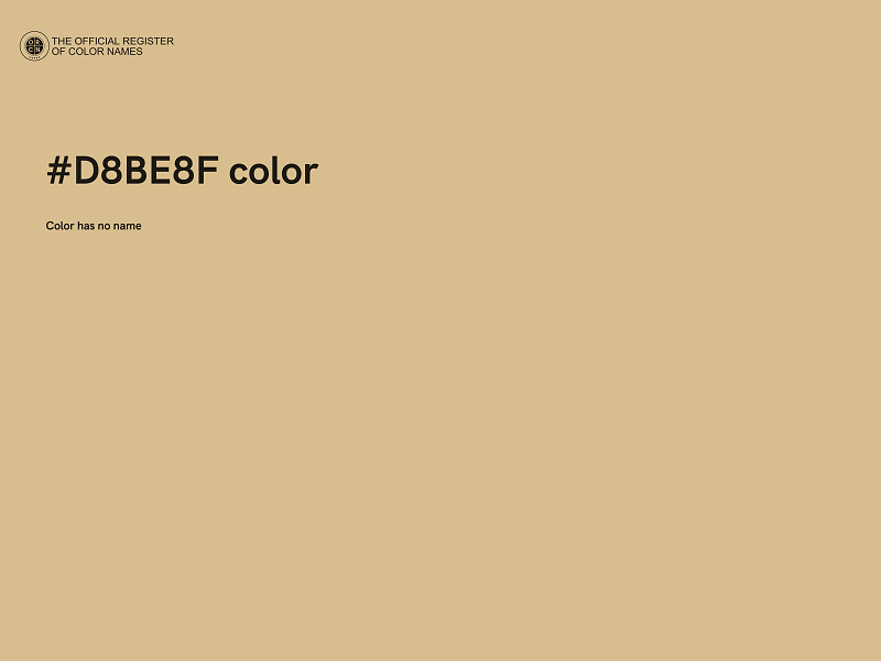 #D8BE8F color image