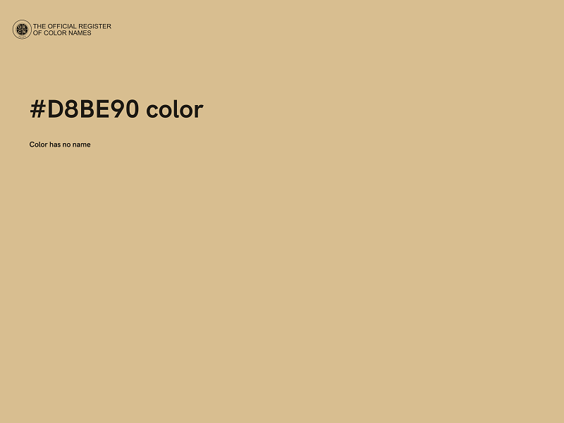 #D8BE90 color image