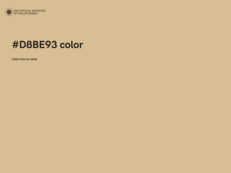 #D8BE93 color image