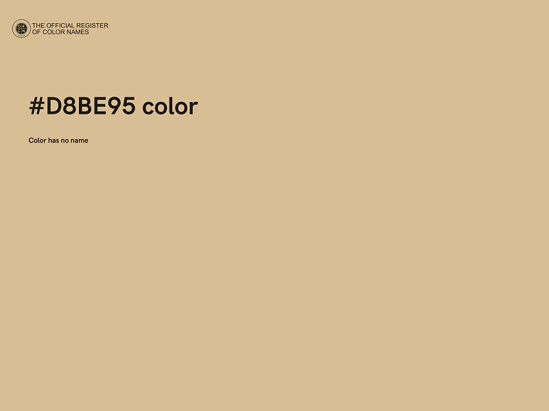 #D8BE95 color image