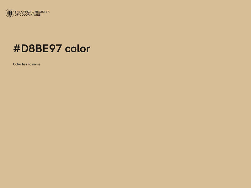 #D8BE97 color image