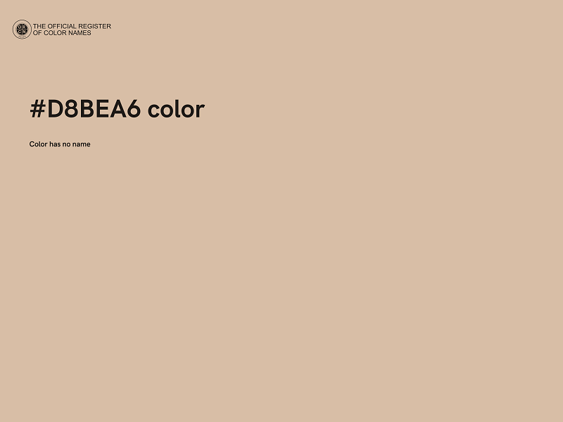 #D8BEA6 color image