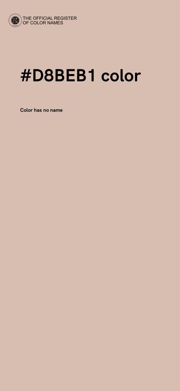 #D8BEB1 color image