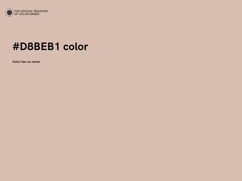 #D8BEB1 color image