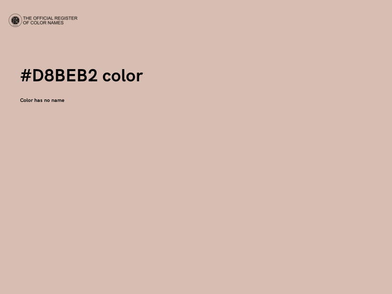 #D8BEB2 color image