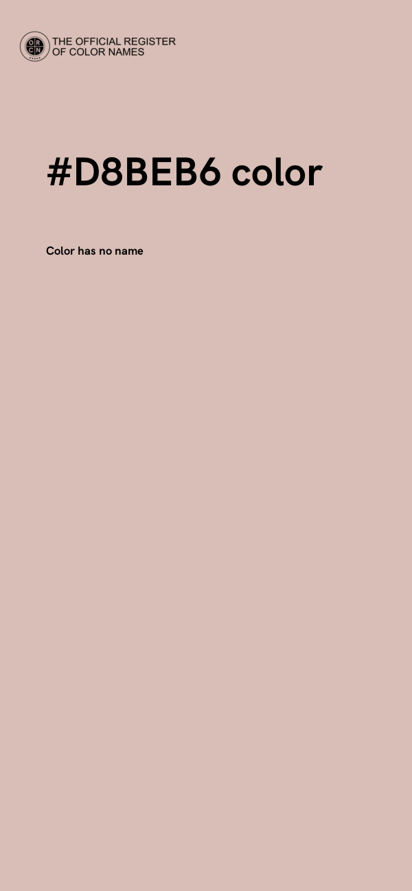 #D8BEB6 color image