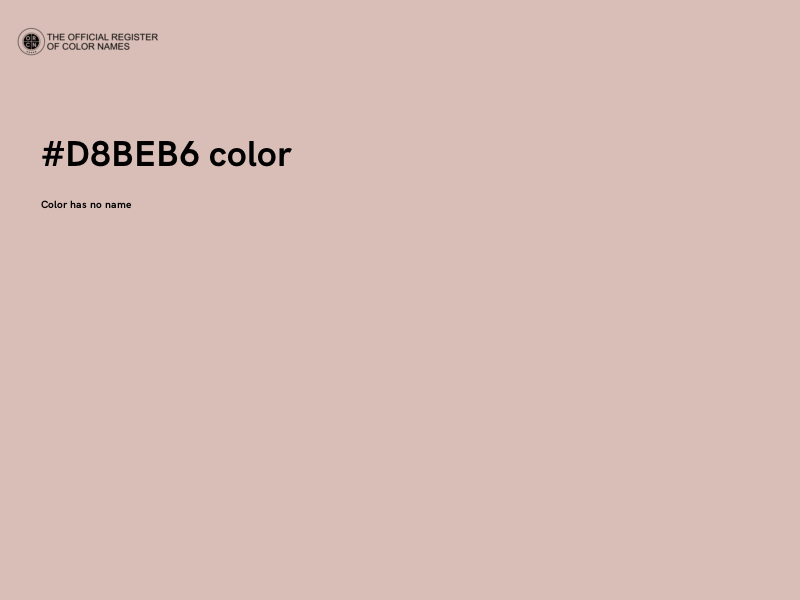 #D8BEB6 color image