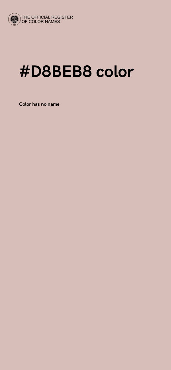 #D8BEB8 color image